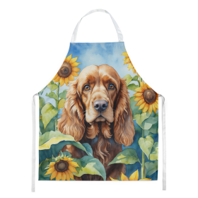 In Sunflowers Apron (Dog Breed: Cocker Spaniel 6059, size: large)