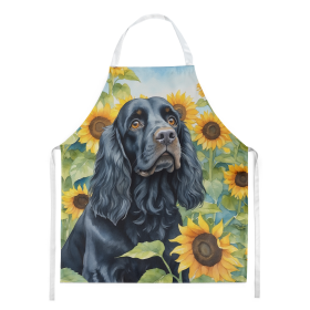 In Sunflowers Apron (Dog Breed: Cocker Spaniel 6060, size: large)