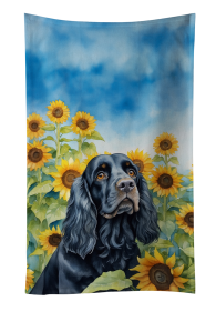 In Sunflowers Kitchen Towel (Dog Breed: Cocker Spaniel 6060, size: 25Hx15W)