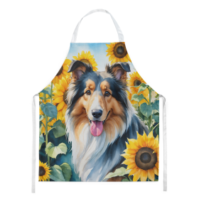 In Sunflowers Apron (Dog Breed: Collie 6061, size: large)