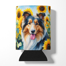 In Sunflowers Can or Bottle Hugger (Dog Breed: Collie 6061, size: Can Hugger)