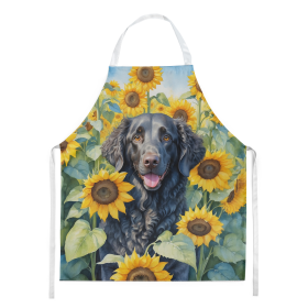 In Sunflowers Apron (Dog Breed: Curly-Coated Retriever 6064, size: large)