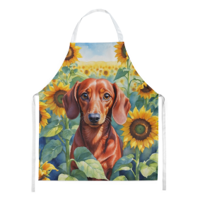 In Sunflowers Apron (Dog Breed: Dachshund 6065, size: large)