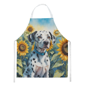 In Sunflowers Apron (Dog Breed: Dalmatian 6067, size: large)