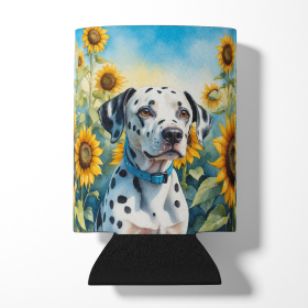 In Sunflowers Can or Bottle Hugger (Dog Breed: Dalmatian 6067, size: Can Hugger)