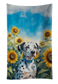 In Sunflowers Kitchen Towel (Dog Breed: Dalmatian 6067, size: 25Hx15W)