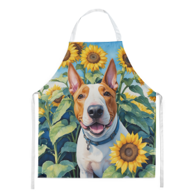 In Sunflowers Apron (Dog Breed: English Bull Terrier 6070, size: large)