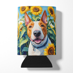 In Sunflowers Can or Bottle Hugger (Dog Breed: English Bull Terrier 6070, size: Can Hugger)