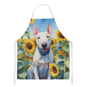 In Sunflowers Apron (Dog Breed: English Bull Terrier 6071, size: large)