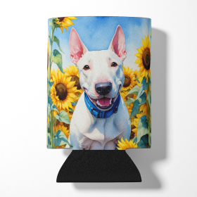 In Sunflowers Can or Bottle Hugger (Dog Breed: English Bull Terrier 6071, size: Can Hugger)