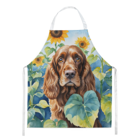 In Sunflowers Apron (Dog Breed: English Cocker Spaniel 6073, size: large)
