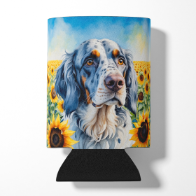 In Sunflowers Can or Bottle Hugger (Dog Breed: English Foxhound 6075, size: Can Hugger)