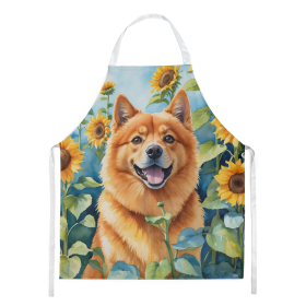 In Sunflowers Apron (Dog Breed: Finnish Spitz 6077, size: large)