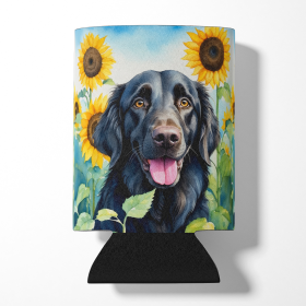 In Sunflowers Can or Bottle Hugger (Dog Breed: Flat-Coated Retriever 6078, size: Can Hugger)