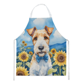 In Sunflowers Apron (Dog Breed: Fox Terrier 6079, size: large)