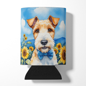 In Sunflowers Can or Bottle Hugger (Dog Breed: Fox Terrier 6079, size: Can Hugger)