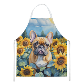 In Sunflowers Apron (Dog Breed: French Bulldog 6080, size: large)