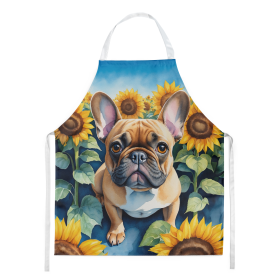 In Sunflowers Apron (Dog Breed: French Bulldog 6081, size: large)