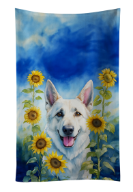 In Sunflowers Kitchen Towel (Dog Breed: German Shepherd 6083, size: 25Hx15W)