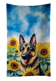 In Sunflowers Kitchen Towel (Dog Breed: German Shepherd 6084, size: 25Hx15W)