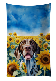 In Sunflowers Kitchen Towel (Dog Breed: German Shorthaired Pointer 6085, size: 25Hx15W)
