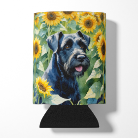 In Sunflowers Can or Bottle Hugger (Dog Breed: Giant Schnauzer 6087, size: Can Hugger)