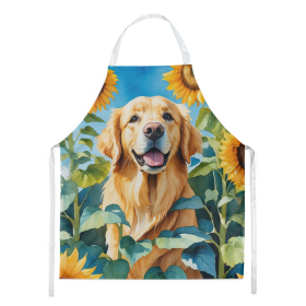 In Sunflowers Apron (Dog Breed: Golden Retriever 6088, size: large)