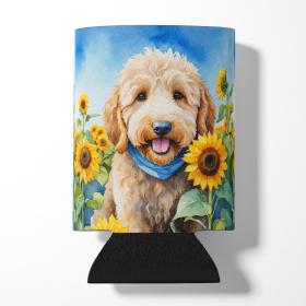 In Sunflowers Can or Bottle Hugger (Dog Breed: Goldendoodle 6089, size: Can Hugger)