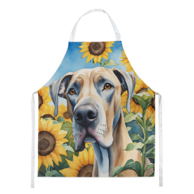 In Sunflowers Apron (Dog Breed: Great Dane 6092, size: large)