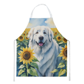 In Sunflowers Apron (Dog Breed: Great Pyrenees 6093, size: large)