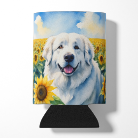 In Sunflowers Can or Bottle Hugger (Dog Breed: Great Pyrenees 6093, size: Can Hugger)