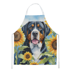 In Sunflowers Apron (Dog Breed: Greater Swiss Mountain Dog 6094, size: large)