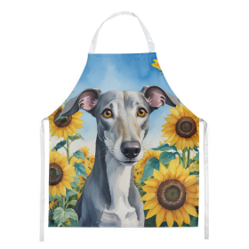 In Sunflowers Apron (Dog Breed: Greyhound 6096, size: large)