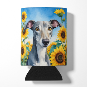 In Sunflowers Can or Bottle Hugger (Dog Breed: Greyhound 6096, size: Can Hugger)