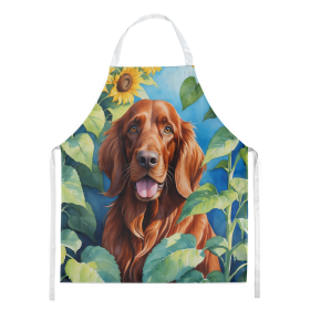 In Sunflowers Apron (Dog Breed: Irish Setter 6098, size: large)