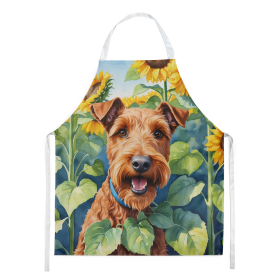 In Sunflowers Apron (Dog Breed: Irish Terrier 6099, size: large)