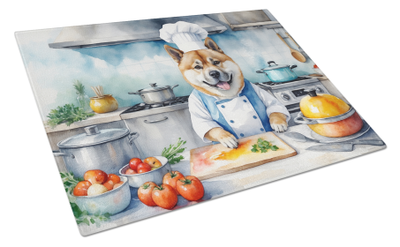 The Dog Chef Glass Cutting Board (Dog Breed: Akita 6182, size: large)
