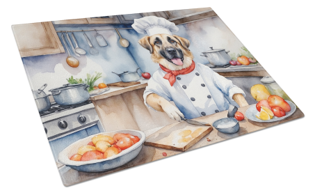 The Dog Chef Glass Cutting Board (Dog Breed: Anatolian Shepherd 6191, size: large)