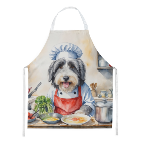 The Dog Chef Apron (Dog Breed: Bearded Collie 6198, size: large)