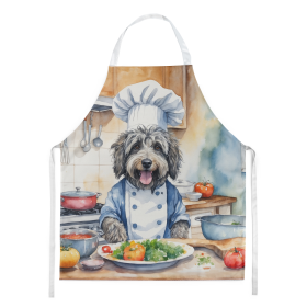 The Dog Chef Apron (Dog Breed: Bergamasco Sheepdog 6203, size: large)