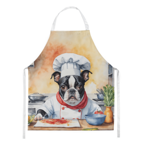 The Dog Chef Apron (Dog Breed: Boston Terrier 6215, size: large)