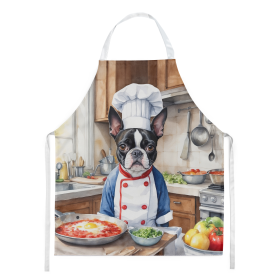 The Dog Chef Apron (Dog Breed: Boston Terrier 6216, size: large)