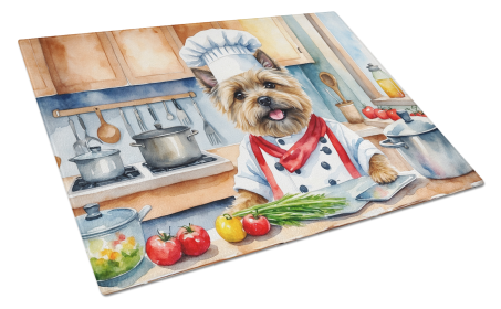 The Dog Chef Glass Cutting Board (Dog Breed: Cairn Terrier 6226, size: large)