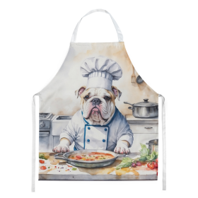 The Dog Chef Apron (Dog Breed: English Bulldog 6243, size: large)