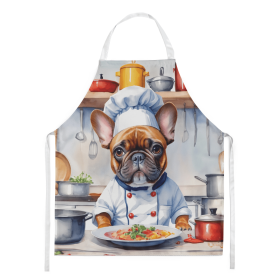 The Dog Chef Apron (Dog Breed: French Bulldog 6252, size: large)