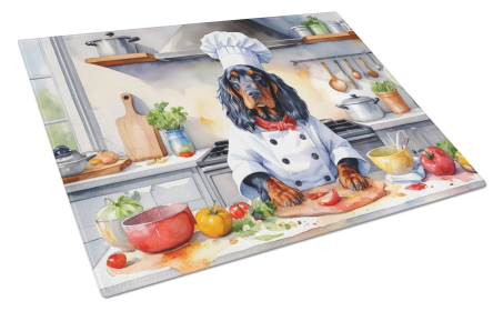 The Dog Chef Glass Cutting Board (Dog Breed: Gordon Setter 6259, size: large)