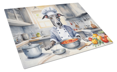 The Dog Chef Glass Cutting Board (Dog Breed: Greyhound 6264, size: large)