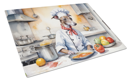 The Dog Chef Glass Cutting Board (Dog Breed: Italian Greyhound 6269, size: large)