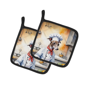 The Dog Chef Pair of Pot Holders (Design: Italian Greyhound 6269, size: 7.5HX7.5W)