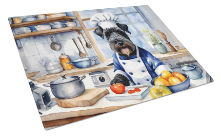 The Dog Chef Glass Cutting Board (Dog Breed: Kerry Blue Terrier 6273, size: large)